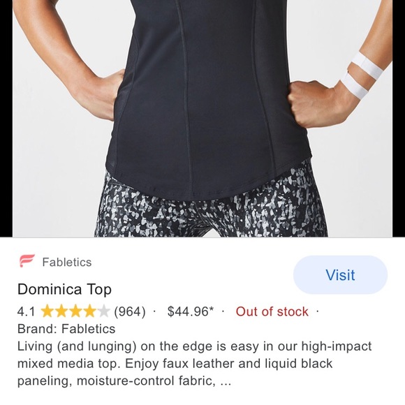 Fabletics corset style black lace up tank - Picture 16 of 16